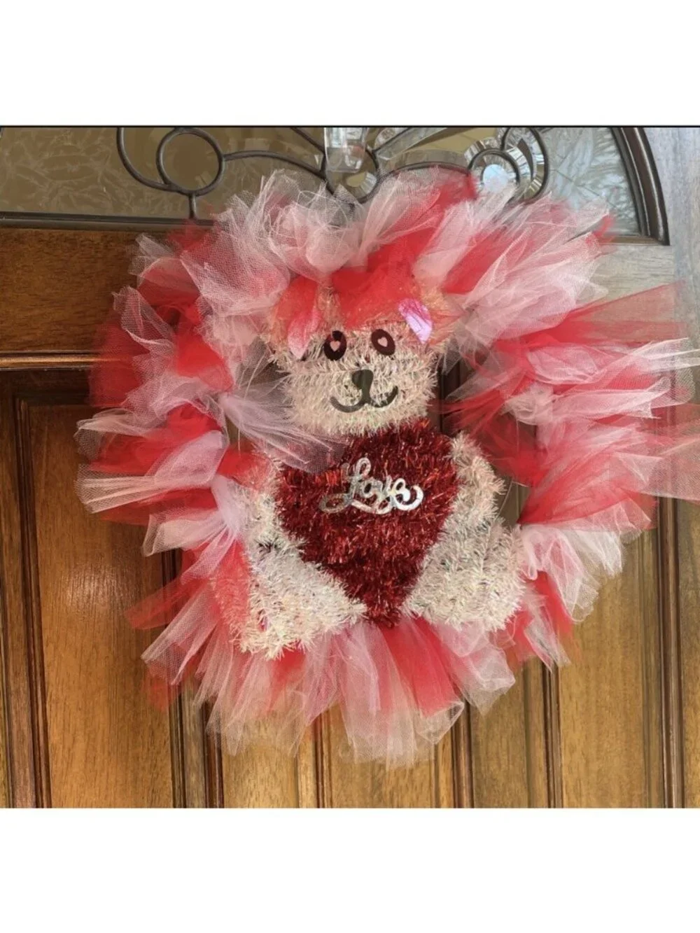 Valentines Wreath-Bear-Love